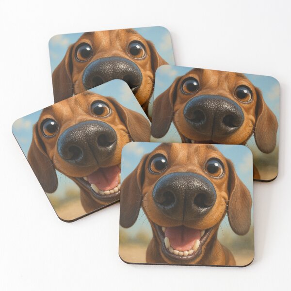 Item preview, Funny Dachshund Big Nose Close-Up – Happy Dog Portrait designed and sold by Darlin8888.