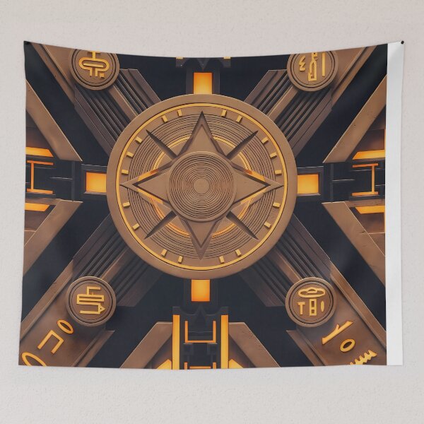 Item preview, Cyberpunk Egyptian Hieroglyphics, symmetrical textures (image size 8320x12480) designed and sold by Digital-Davinci.
