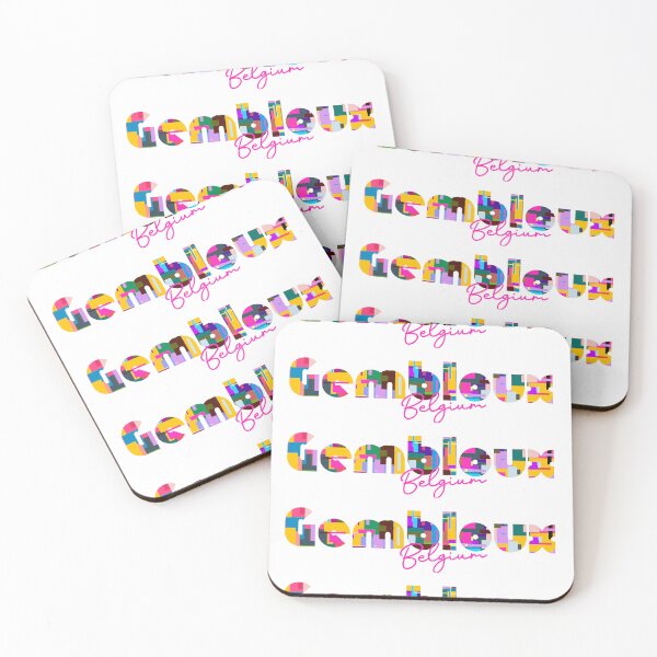 Item preview, Gembloux, Belgium, Vibrant Abstract City Typography Art designed and sold by Wanderful-roads.