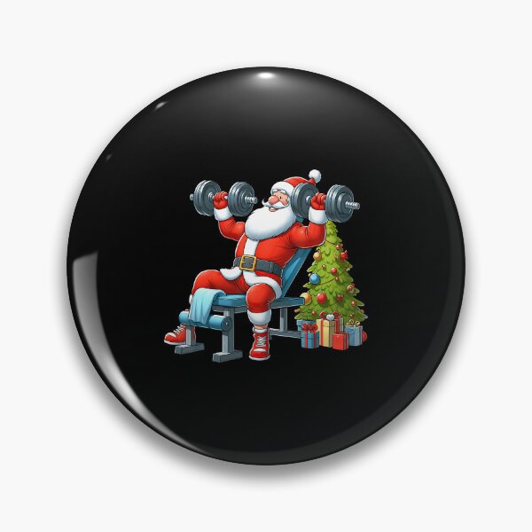 Item preview, Santa Weightlifting Fitness Gym Training Christmas Tree designed and sold by KristinDebra.