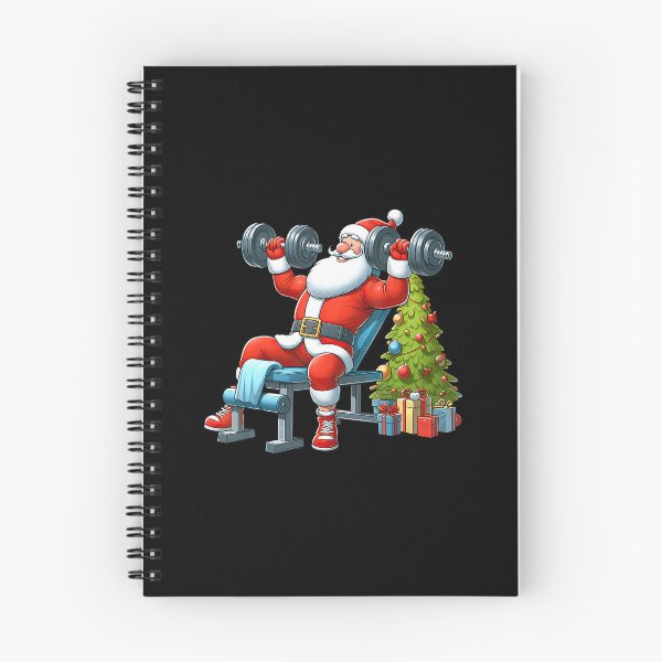 Item preview, Santa Weightlifting Fitness Gym Training Christmas Tree designed and sold by KristinDebra.
