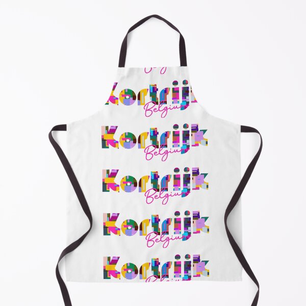 Item preview, Kortrijk, Belgium, Vibrant Abstract City Typography Art designed and sold by Wanderful-roads.
