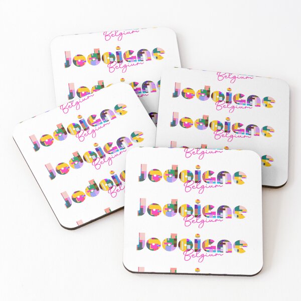 Item preview, Jodoigne, Belgium, Vibrant Abstract City Typography Art designed and sold by Wanderful-roads.