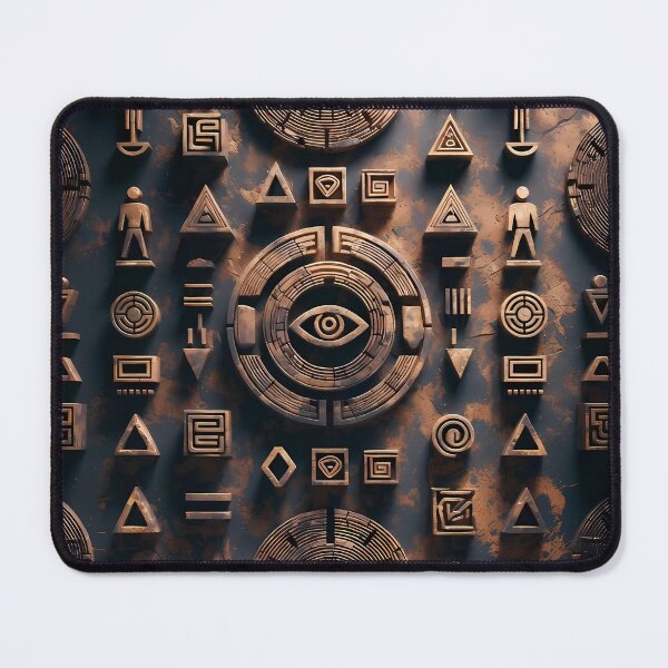Item preview, Cyberpunk Egyptian Hieroglyphics, symmetrical textures (image size 8320x12480) designed and sold by Digital-Davinci.