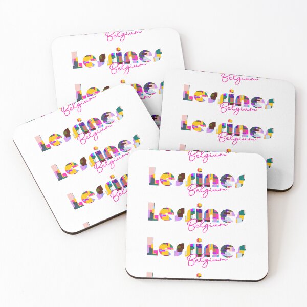 Item preview, Lessines, Belgium, Vibrant Abstract City Typography Art designed and sold by Wanderful-roads.