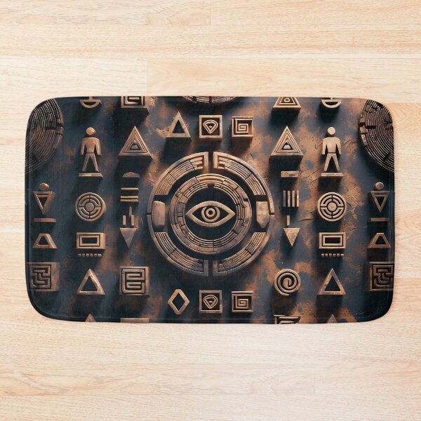 Item preview, Cyberpunk Egyptian Hieroglyphics, symmetrical textures (image size 8320x12480) designed and sold by Digital-Davinci.