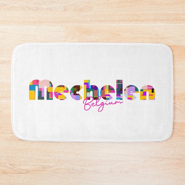 Item preview, Mechelen, Belgium, Vibrant Abstract City Typography Art designed and sold by Wanderful-roads.