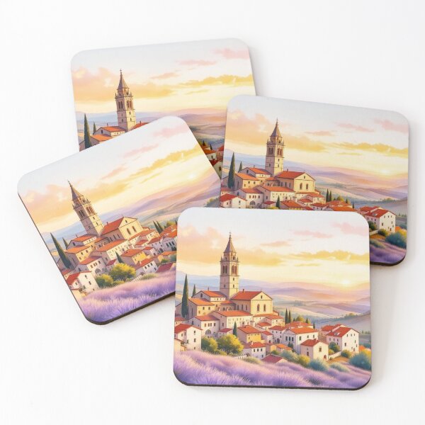 Item preview, A Provençal village bathed in lavender designed and sold by jefboutique6150.