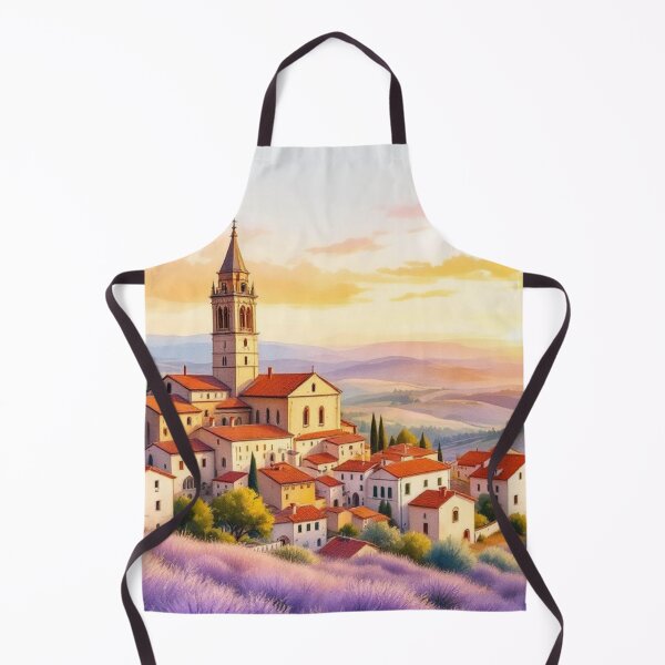 Item preview, A Provençal village bathed in lavender designed and sold by jefboutique6150.