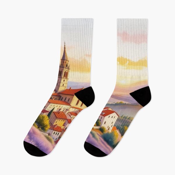 Item preview, A Provençal village bathed in lavender designed and sold by jefboutique6150.