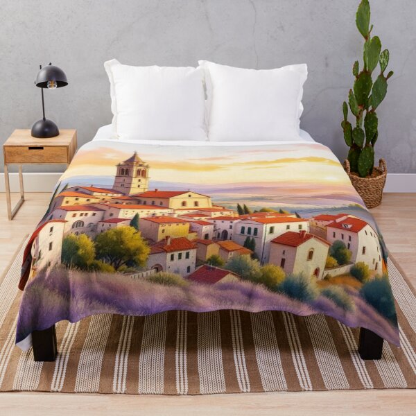Item preview, A Provençal village bathed in lavender designed and sold by jefboutique6150.