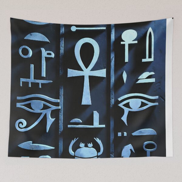 Item preview, Cyberpunk Egyptian Hieroglyphics, symmetrical textures (image size 8320x12480) designed and sold by Digital-Davinci.