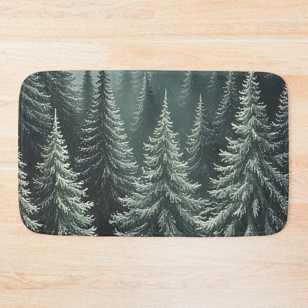 Item preview, Dense fir forest in a misty, still state designed and sold by Mianku | Für das Leben.