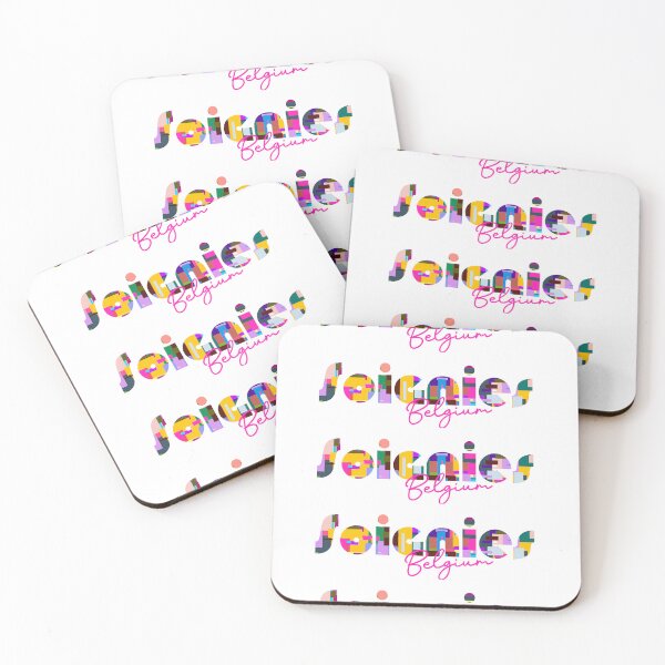Item preview, Soignies, Belgium, Vibrant Abstract City Typography Art designed and sold by Wanderful-roads.