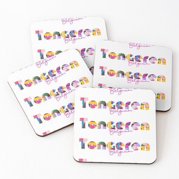 Item preview, Tongeren, Belgium, Vibrant Abstract City Typography Art designed and sold by Wanderful-roads.
