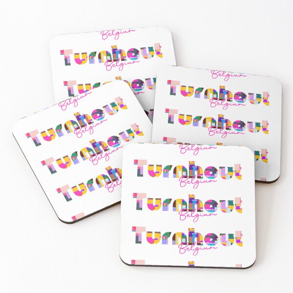 Item preview, Turnhout, Belgium, Vibrant Abstract City Typography Art designed and sold by Wanderful-roads.