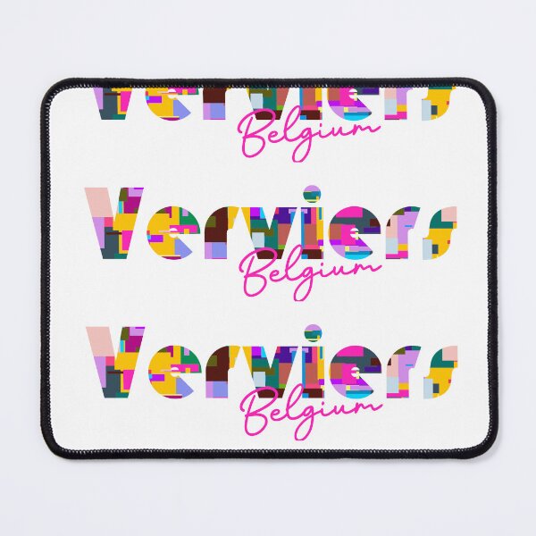 Item preview, Verviers, Belgium, Vibrant Abstract City Typography Art designed and sold by Wanderful-roads.