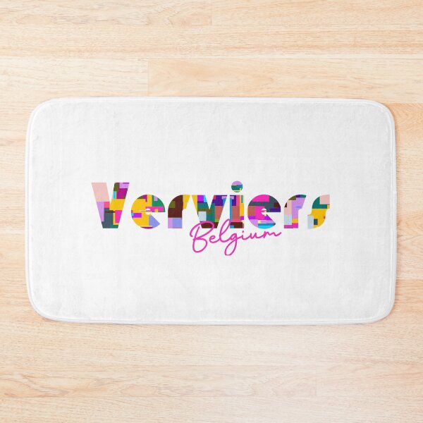 Item preview, Verviers, Belgium, Vibrant Abstract City Typography Art designed and sold by Wanderful-roads.