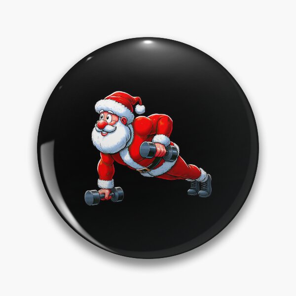 Item preview, Santa Doing Push-Ups Gym Fitness Workout Christmas designed and sold by RosaliaAmber.