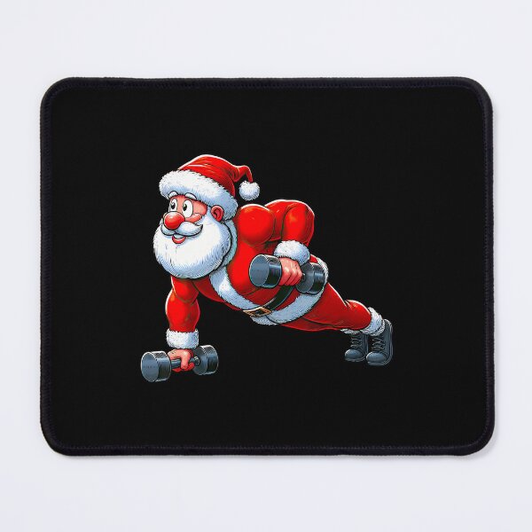 Item preview, Santa Doing Push-Ups Gym Fitness Workout Christmas designed and sold by RosaliaAmber.