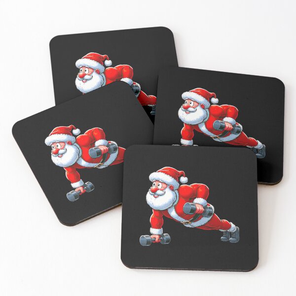 Item preview, Santa Doing Push-Ups Gym Fitness Workout Christmas designed and sold by RosaliaAmber.