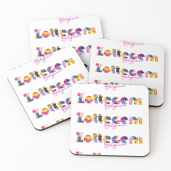 Item preview, Zottegem, Belgium, Vibrant Abstract City Typography Art designed and sold by Wanderful-roads.