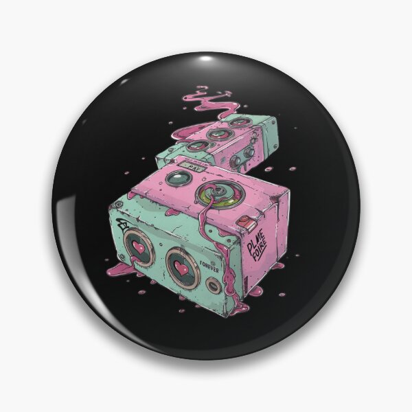 Item preview, Play Me Forever – Pastel Goth Boombox Dripping Cassette designed and sold by WeranovDesign.
