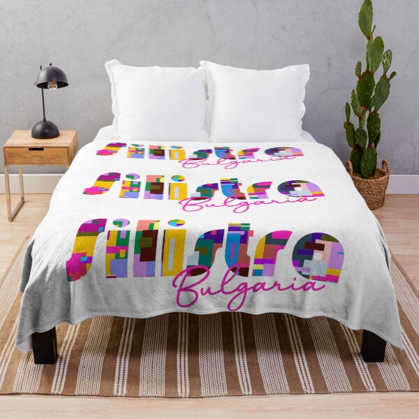 Item preview, Silistra, Bulgaria, Vibrant Abstract City Typography Art designed and sold by Wanderful-roads.
