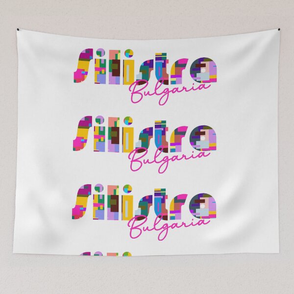 Item preview, Silistra, Bulgaria, Vibrant Abstract City Typography Art designed and sold by Wanderful-roads.