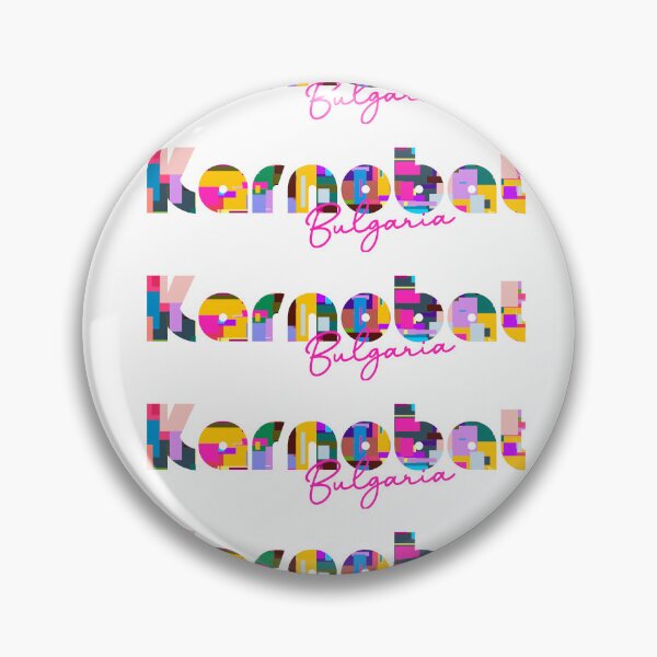 Item preview, Karnobat, Bulgaria, Vibrant Abstract City Typography Art designed and sold by Wanderful-roads.