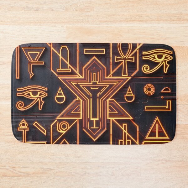 Item preview, Cyberpunk Egyptian Hieroglyphics, symmetrical textures (image size 8320x12480) designed and sold by Digital-Davinci.
