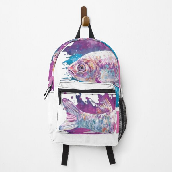 Item preview, Isabella Pisces Zodiac Two Fish Watercolor Art designed and sold by AlexLineArt.