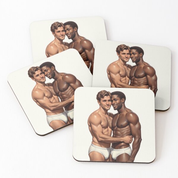 Item preview, Harmonious Embrace: A Portrait of United Masculinity designed and sold by gayishdesign.