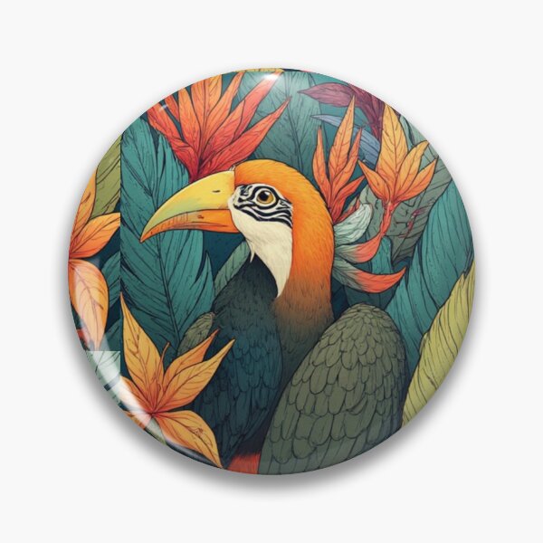 Item preview, "Tropical Majesty: The Hornbill in Bloom" designed and sold by Conteceres.