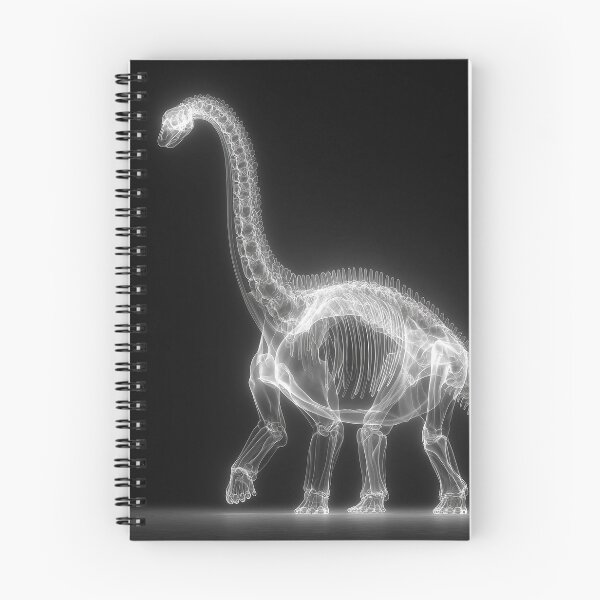Item preview, Jurassic X-Ray: Brachiosaurus Dinosaur Skeleton Dark Mode designed and sold by t5uisiu.
