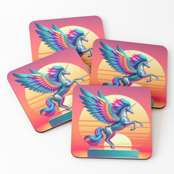 Item preview, Neon Alicorn – Surreal Sunset Fantasy Design designed and sold by Dogandesighn.