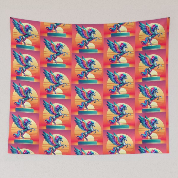 Item preview, Neon Alicorn – Surreal Sunset Fantasy Design designed and sold by Dogandesighn.