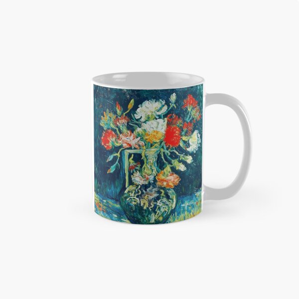 Item preview, Van Gogh White and Red Carnations designed and sold by Vicky Brago-Mitchell®.