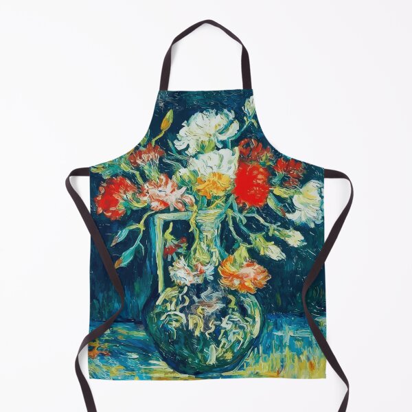 Item preview, Van Gogh White and Red Carnations designed and sold by Vicky Brago-Mitchell®.