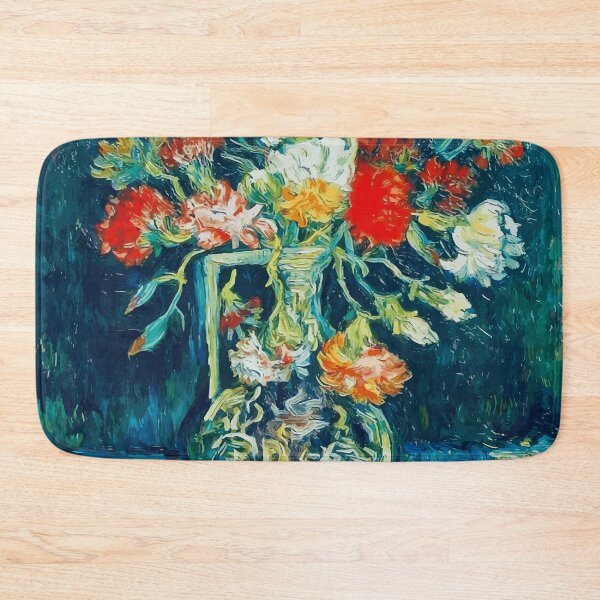 Item preview, Van Gogh White and Red Carnations designed and sold by Vicky Brago-Mitchell®.