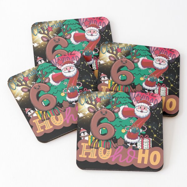 Item preview, Cute Christmas Santa & Reindeer Holiday Art Merry Christmas 6 & 7 Festive Design forChristmas Funny Boy Girl Kids designed and sold by A&M.