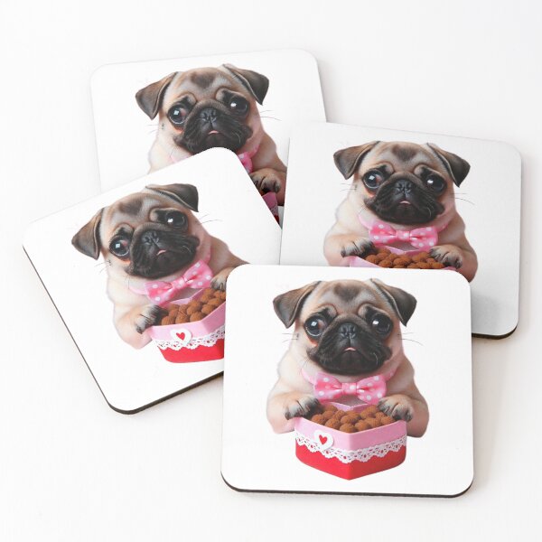 Item preview, Adorable Pug Dog Valentine Treat Box Illustration | Cute Puppy Love Gift designed and sold by GrumpySableye.