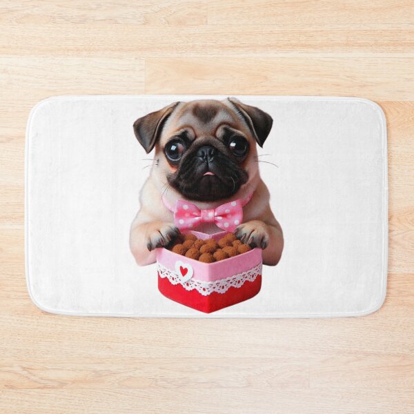 Item preview, Adorable Pug Dog Valentine Treat Box Illustration | Cute Puppy Love Gift designed and sold by GrumpySableye.