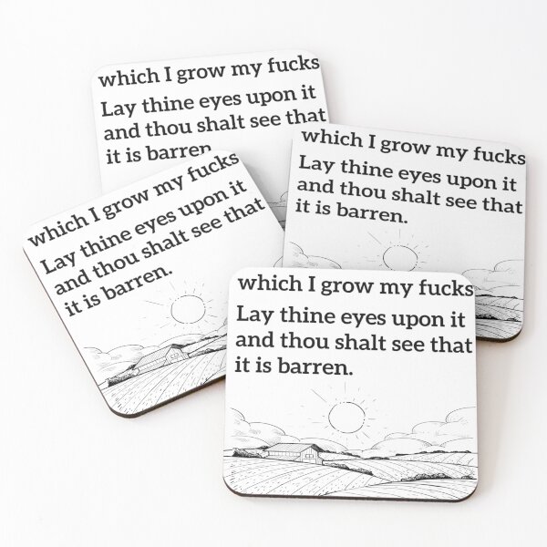 Item preview, Behold The Field Where I Grow My Fucks designed and sold by HeathAlexander2.