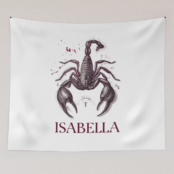 Item preview, Isabella Scorpio Zodiac Scorpion Etching Art designed and sold by AlexLineArt.