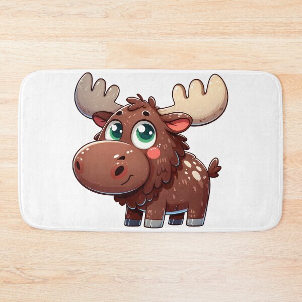 Item preview, Cute Moose Sticker – Adorable Woodland Animal Cartoon Design designed and sold by LunaPixelStudio.