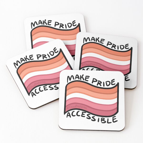 Item preview, Make Pride Accessible Lesbian Flag designed and sold by doodlingwitch.