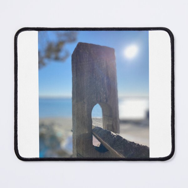 Item preview, Sunlight Through Old Fence Post – Golden Hour Beach Photography designed and sold by SouthShorePics.