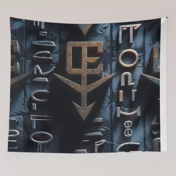 Item preview, Cyberpunk Egyptian Hieroglyphics, symmetrical textures (image size 8320x12480) designed and sold by Digital-Davinci.