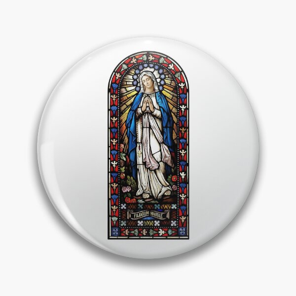 Item preview, Virgin Mary - Our Lady Digital Stained Glass Art designed and sold by artecomm.
